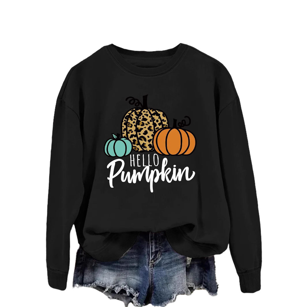 Damen Sweatshirt Herbstmotiv Lässiger Schnitt Norvielle