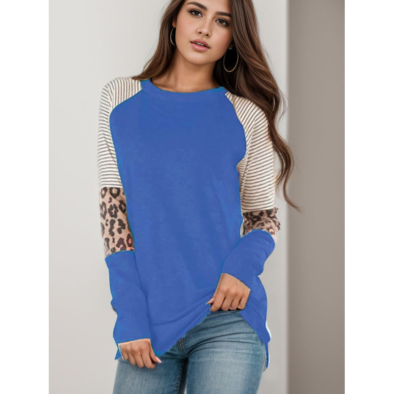 Damen Langarmshirt Tiermuster Streifen Norvielle