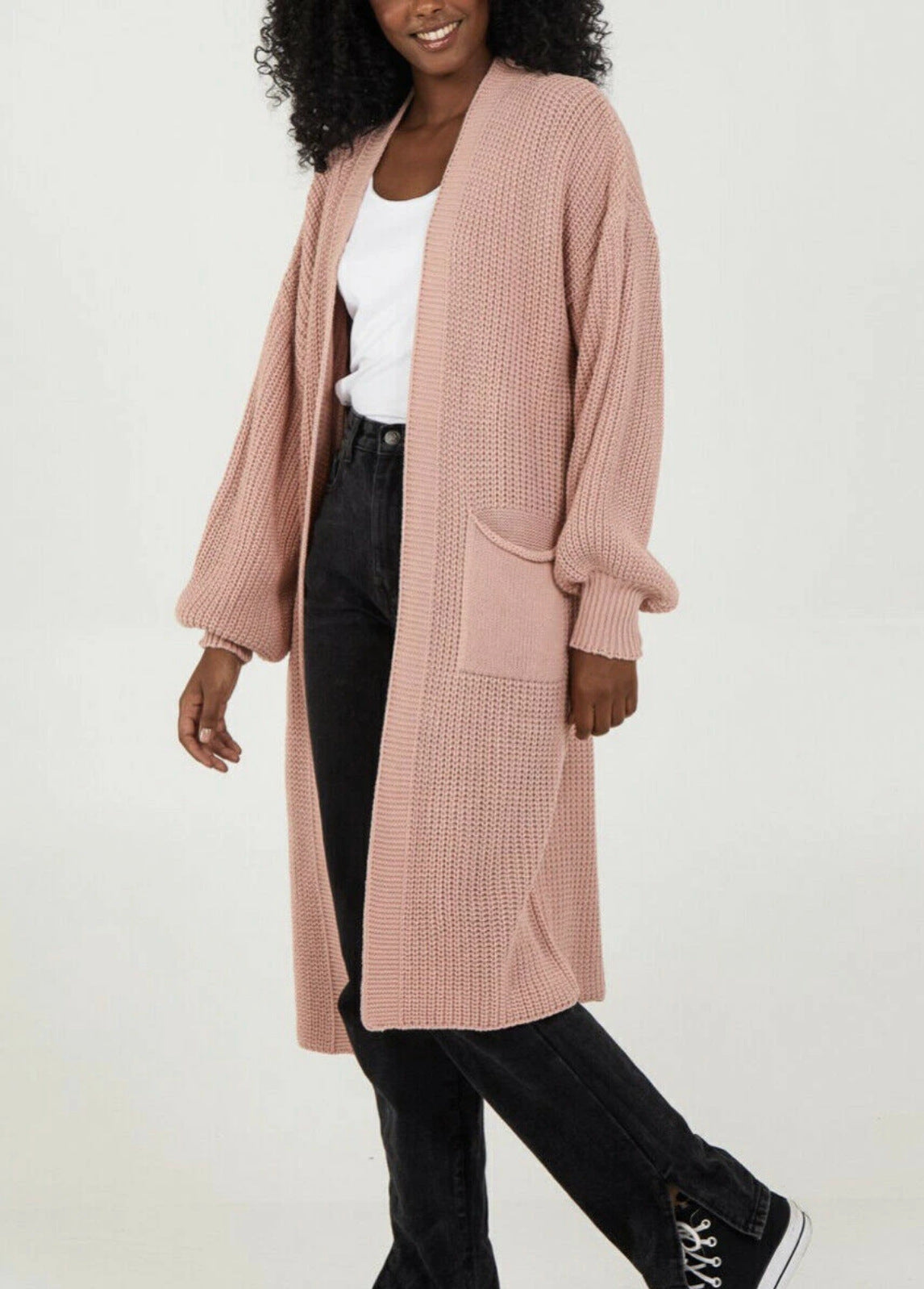 Damen Oversized Strickmantel Lässig Norvielle