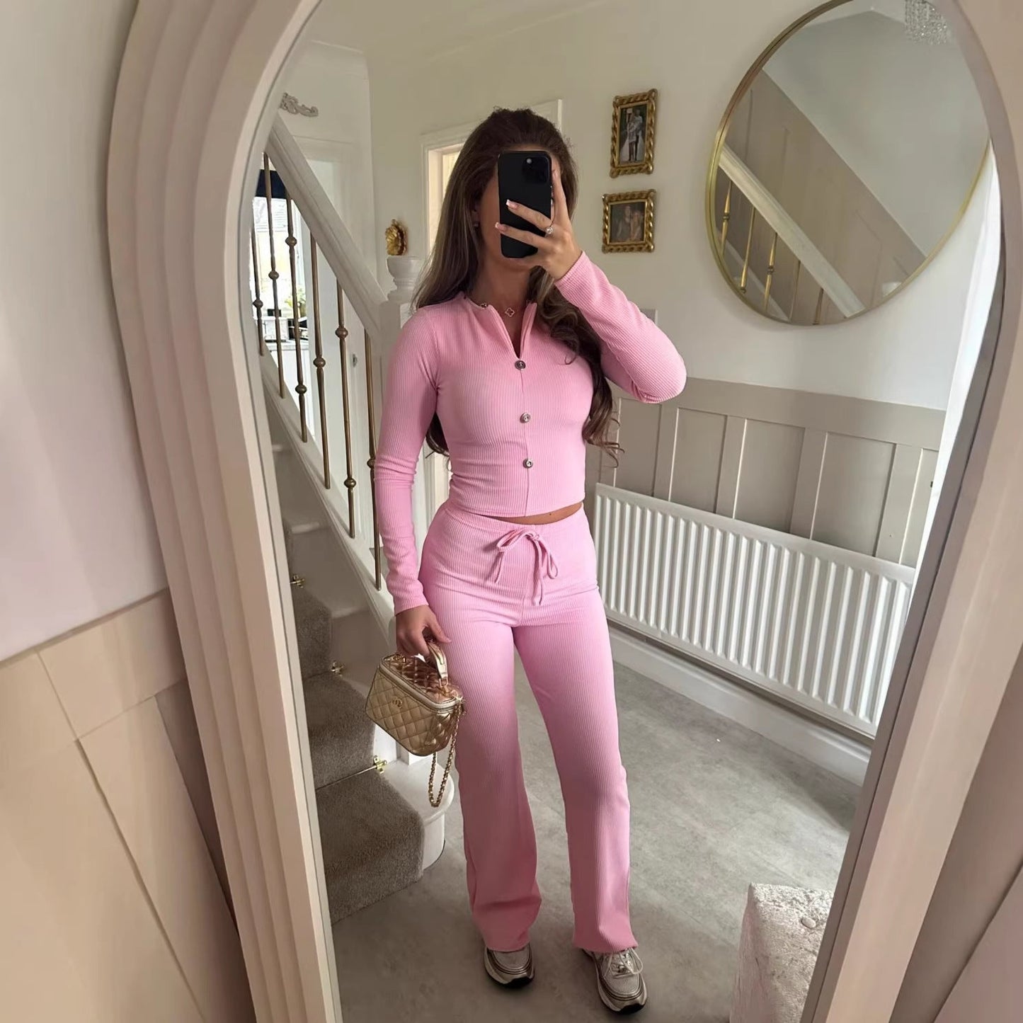 Damen Jumpsuit Eleganter Knopfverschluss Lässiger Schnitt