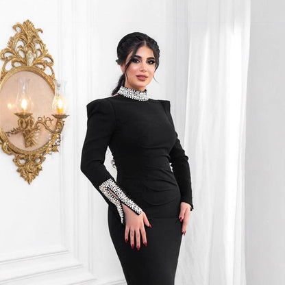 Damen Abendkleid Schimmernd Hohem Schlitz Norvielle