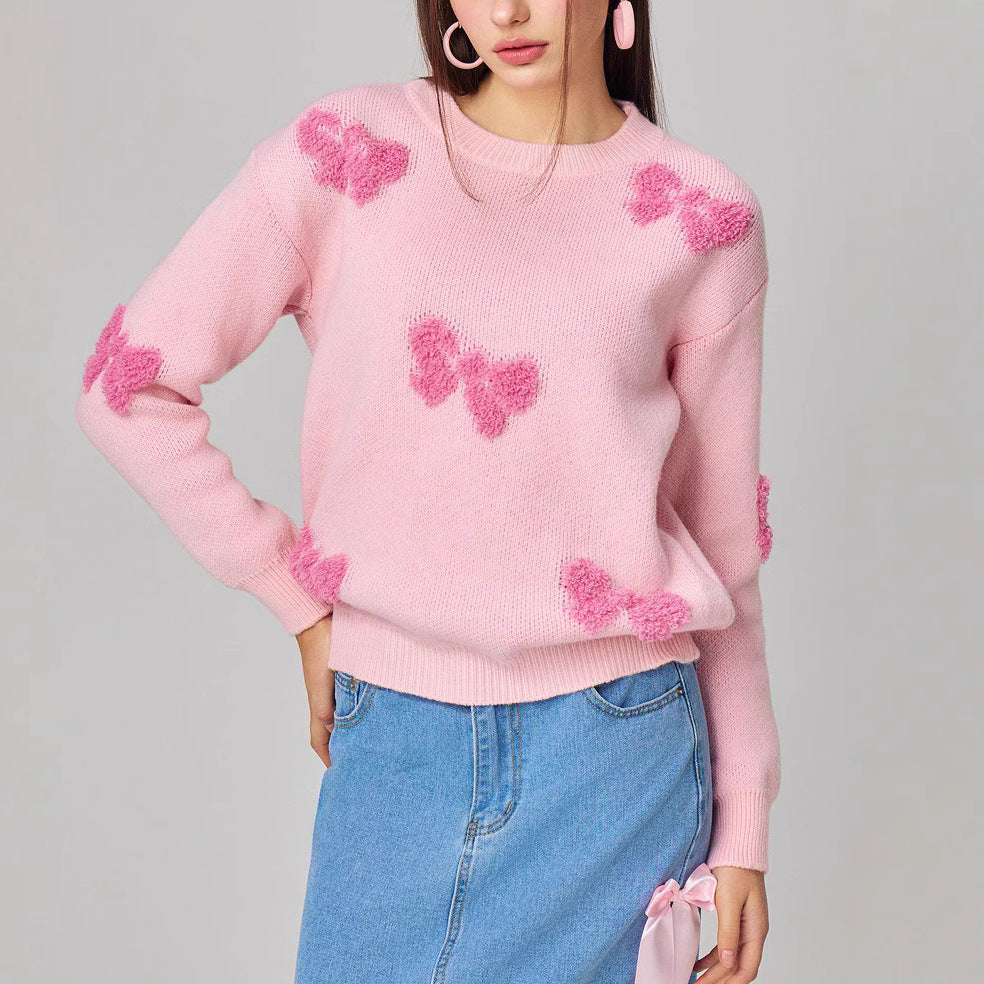 Damen Strickpullover Herzdesign Lässig Norvielle