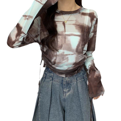 Damen Langarmshirt Farbverlauf Norvielle