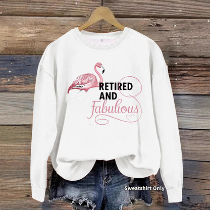 Damen Sweatshirt Flamingo Motiv Weich Rosa