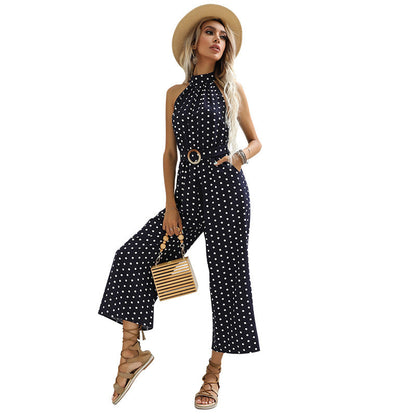Damen Jumpsuit Hochgeschlossen Elegant Tailliert Norvielle