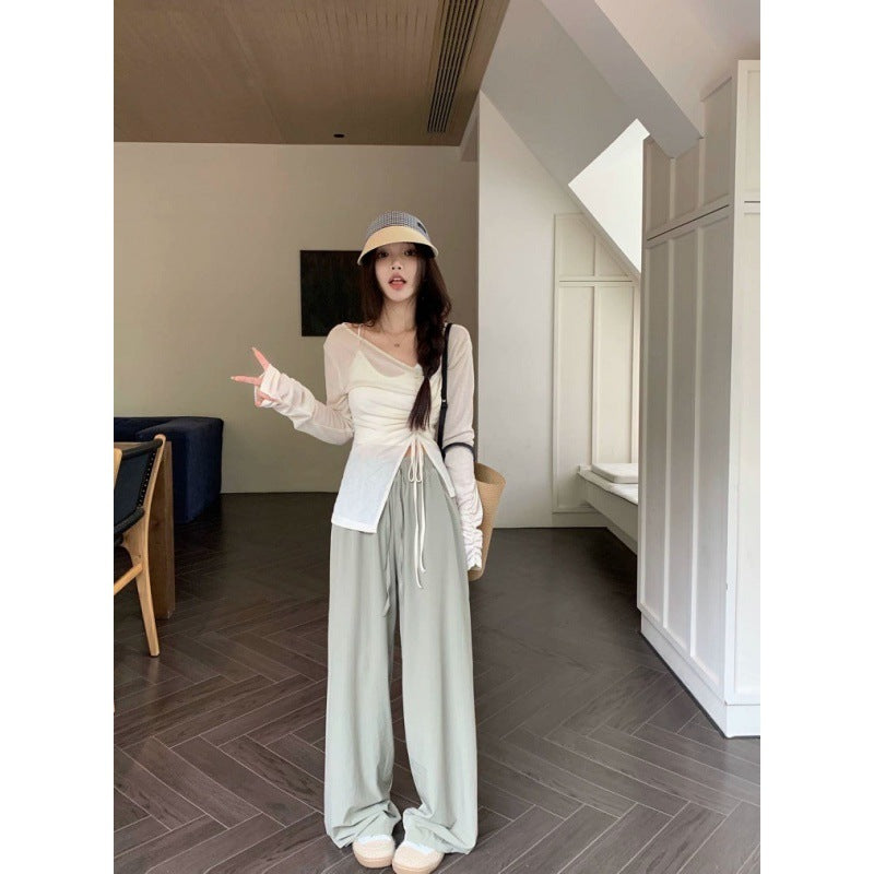 Damen Langarmshirt Raffungseffekt Norvielle