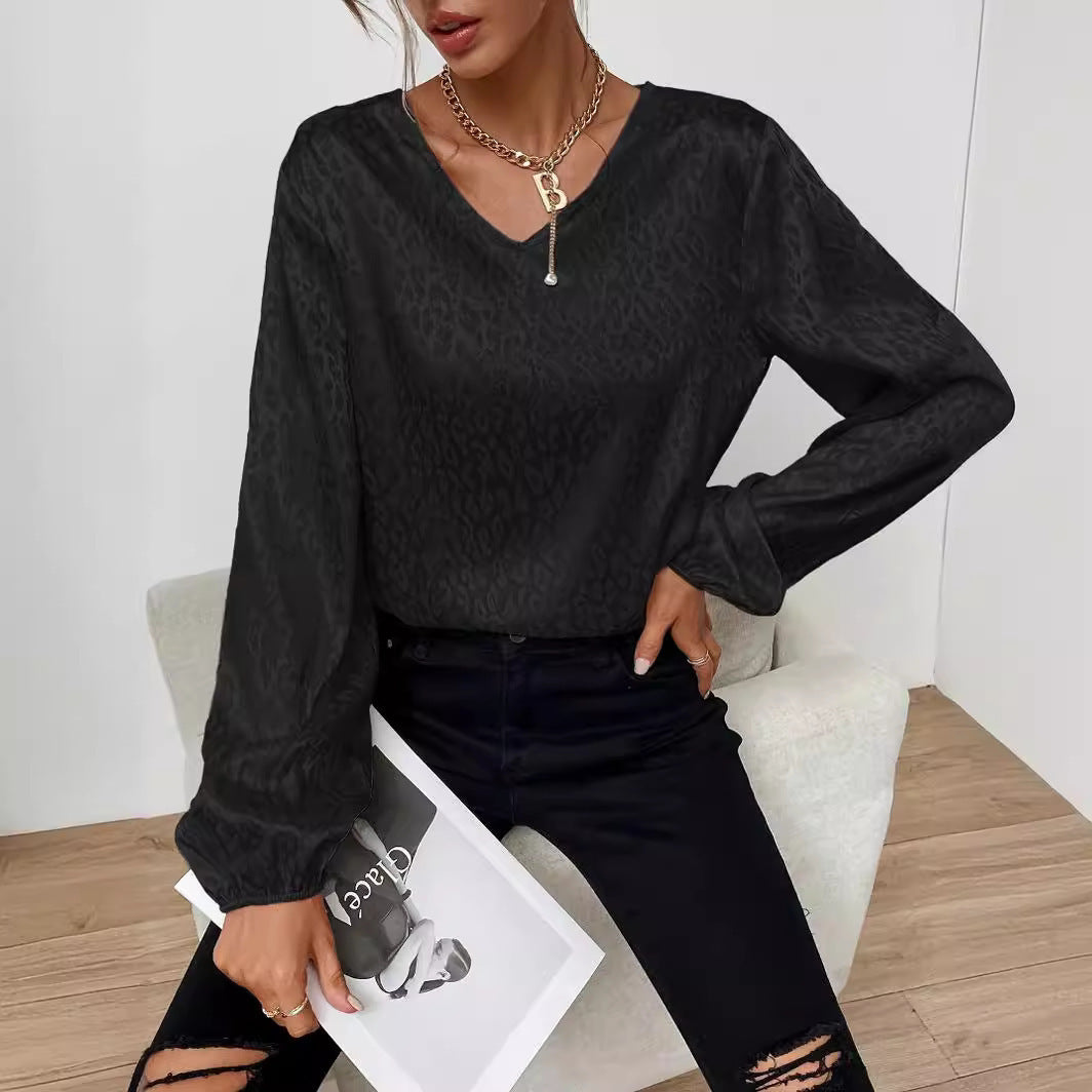 Damen Bluse V-Ausschnitt Muster Norvielle