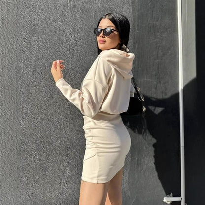Damen Kapuzenkleid Modern Norvielle