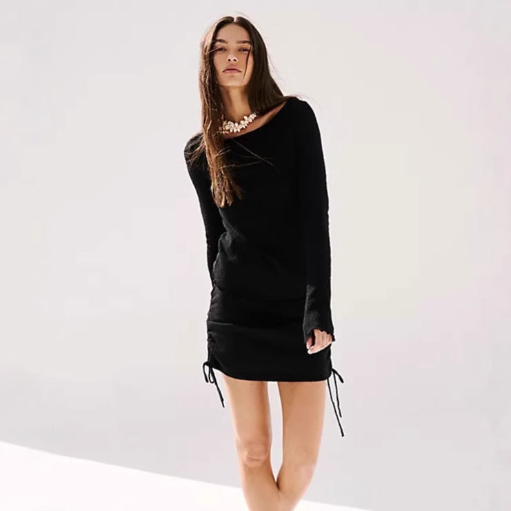 Damen Strickoberteil und Minirock mit Kordelzug Norvielle -> Damen