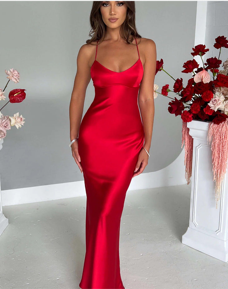 Damen Trägerloses Kleid Slim Fit Norvielle