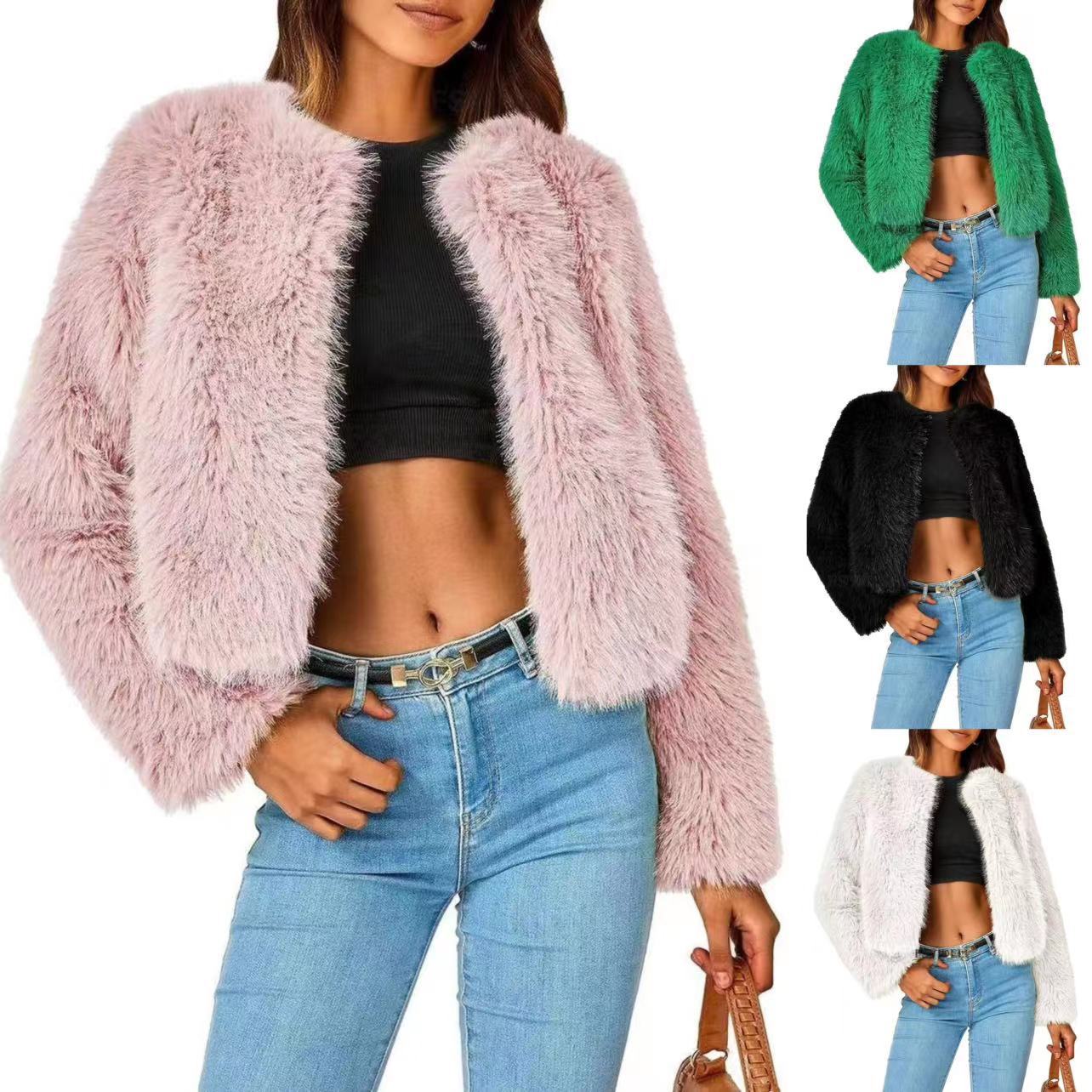 Damen Fleecejacke Fell-Design Voluminöse Ärmel Norvielle - Norvielle