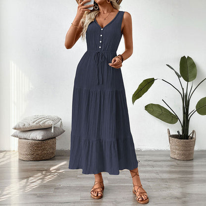 Damen Maxikleid Elastisch Rüschen Norvielle