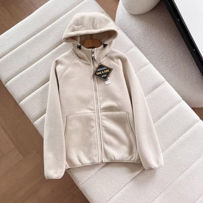 Damen Fleecejacke Mit Kapuze Warm Norvielle