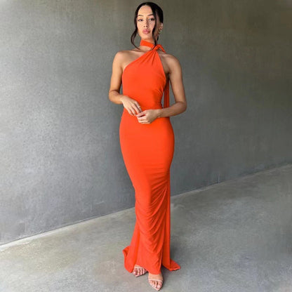 Damen Wickelkleid Asymmetrischer Saum Figurbetont Norvielle