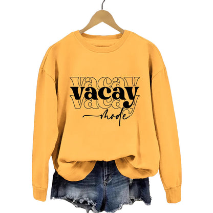 Damen Sweatshirt Lässiger Schriftzug Entspannte Passform Norvielle
