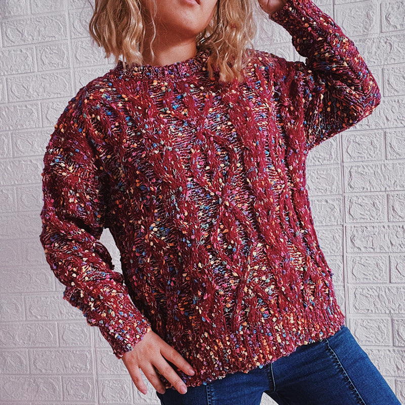 Damen Grobstrickpullover Bunt Norvielle