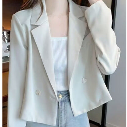 Damen Cropped Blazerjacke Modisch