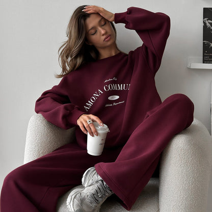 Damen Sweatshirt Set Oversized Freizeithose Norvielle - Norvielle