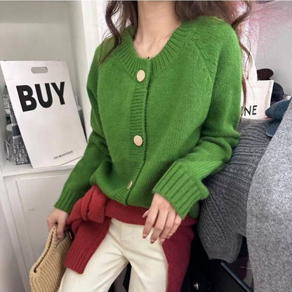 Damen Strickjacke Dekorative Knöpfe Moderner Schnitt Norvielle