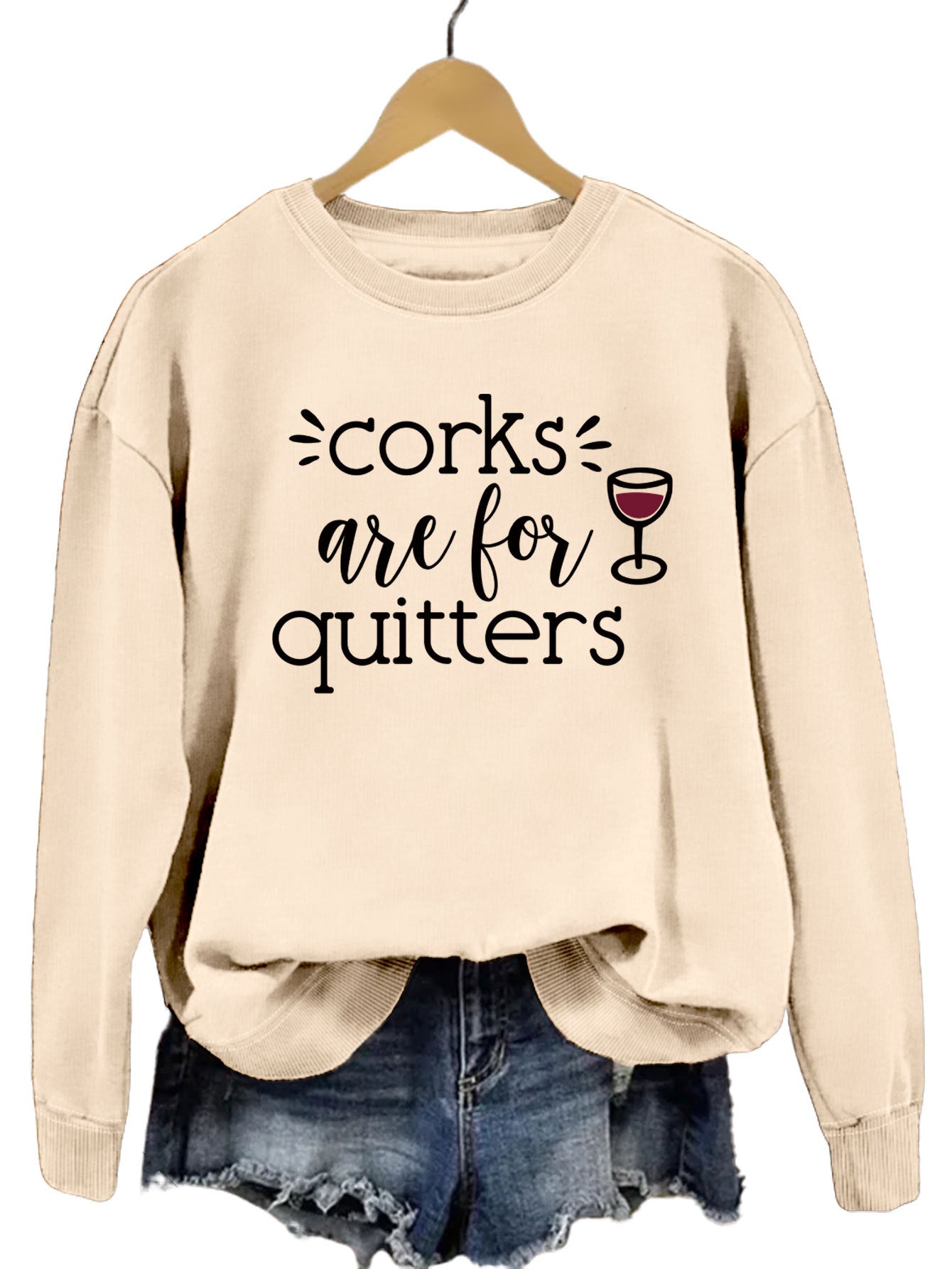 Damen Sweatshirt Lässiger Schnitt Mit Kreativem Spruch Norvielle