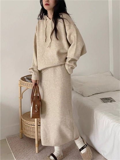 Damen Hoodie-Kleid Eleganter Schnitt Taschen