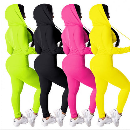 Damen Sport-Zweiteiler-Set Kapuzenjacke und Hose Norvielle