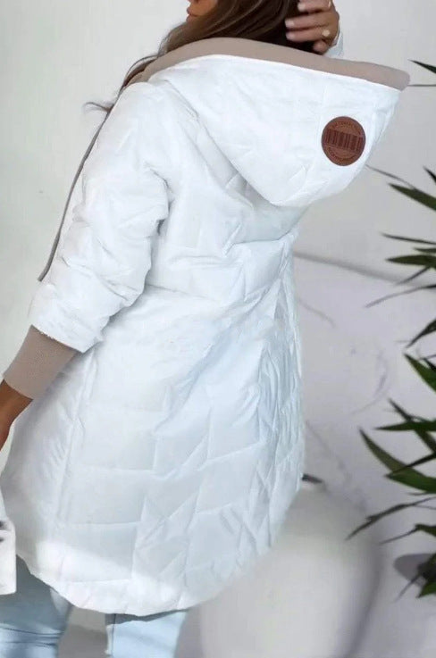 Damen Steppjacke Kapuze Lässig Norvielle