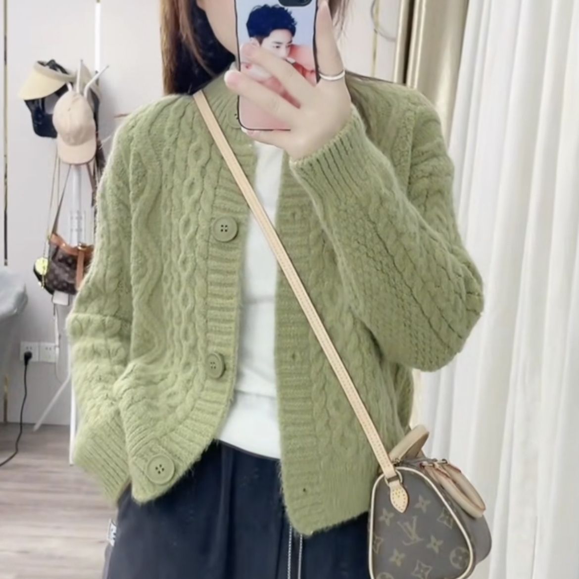 Damen Strickjacke Kuschelig Zopfmuster Norvielle - Norvielle