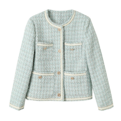 Damen Bouclé-Jacke Schmuckknöpfe Norvielle
