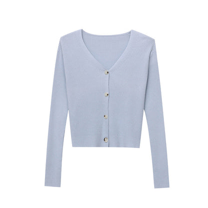 Damen Cardigan Rippenstrick Weich Beige