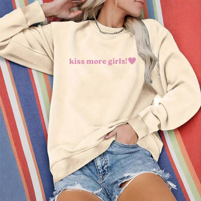 Damen Sweatshirt Lässig Mit Schriftzug Norvielle