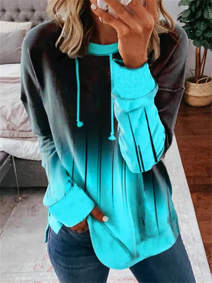 Damen Kapuzenpullover Farbverlauf Design