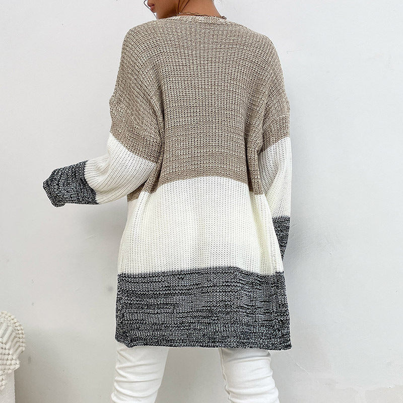 Damen Strickjacke Farbverlauf Lässiger Schnitt Norvielle