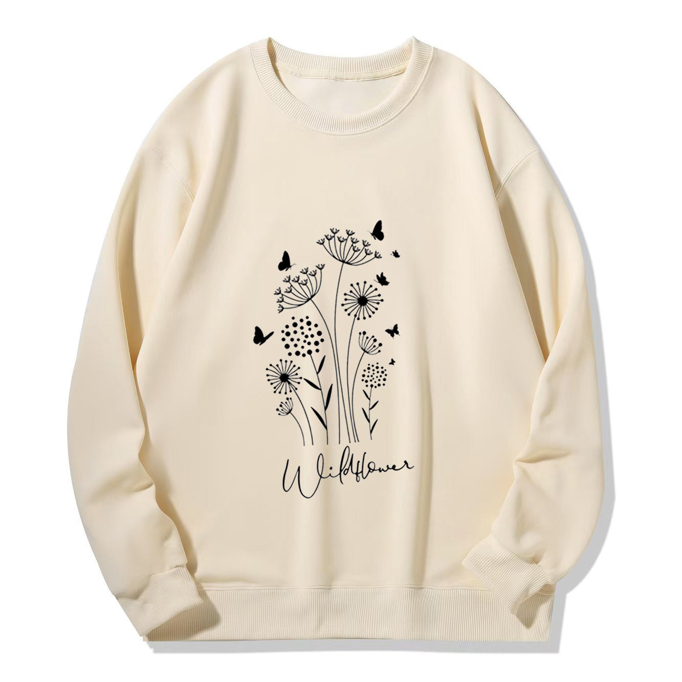 Damen Sweatshirt Floralmuster Kuschelig Weich Norvielle