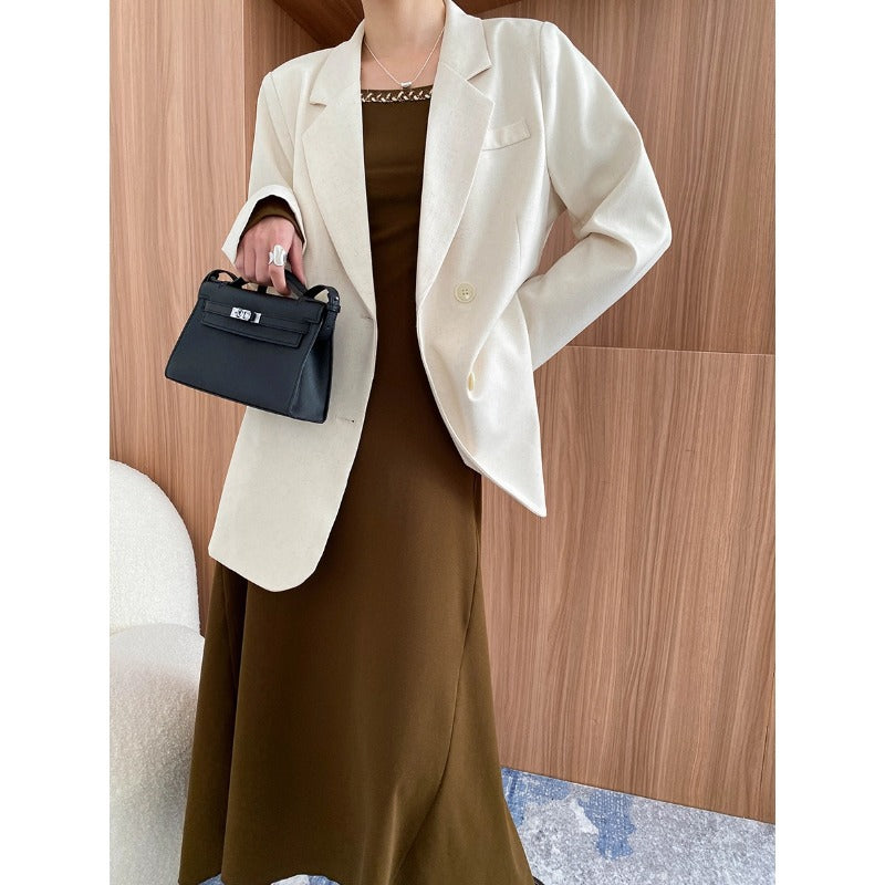 Damen Oversized Blazer mit Details Beige