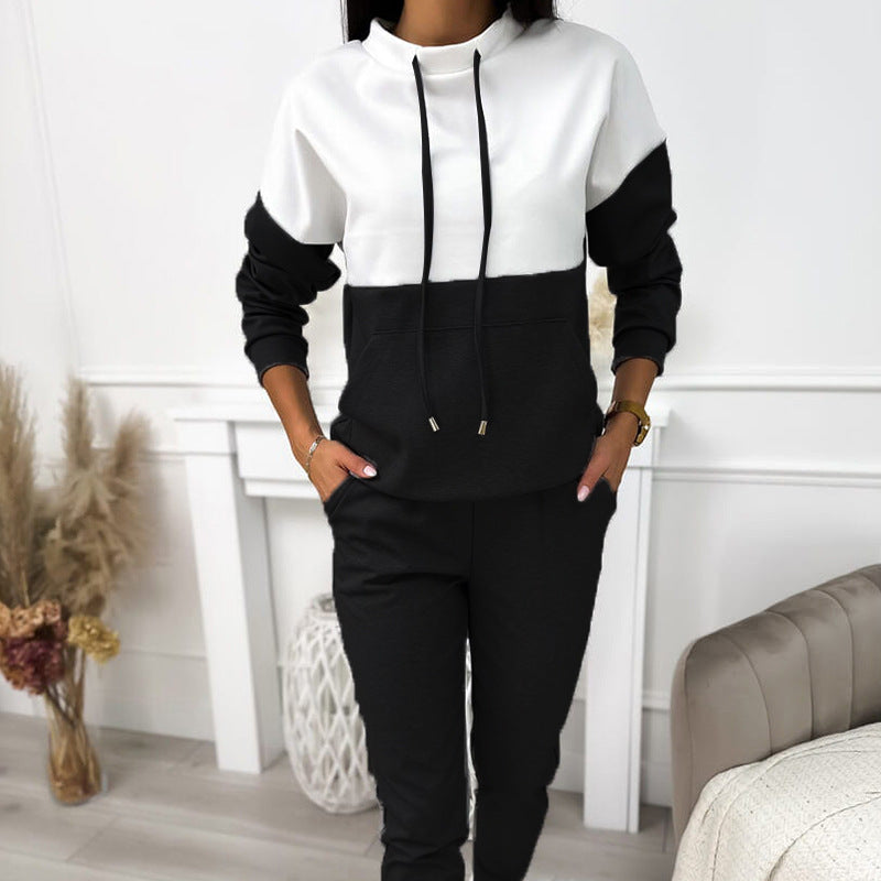 Damen Sportliches Lounge-Set Kapuze Elastischer Bund Norvielle