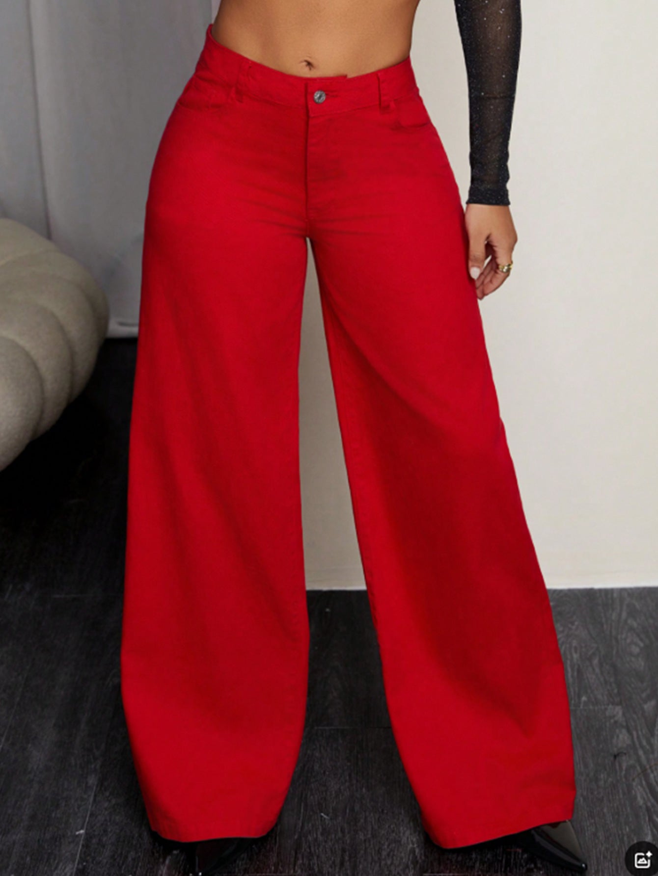 Damenweite Hochbundhose Eleganter Schnitt Norvielle