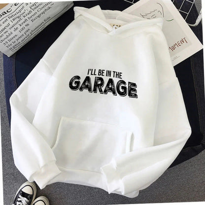 Damen Kapuzenpullover Garagen-Motiv Norvielle