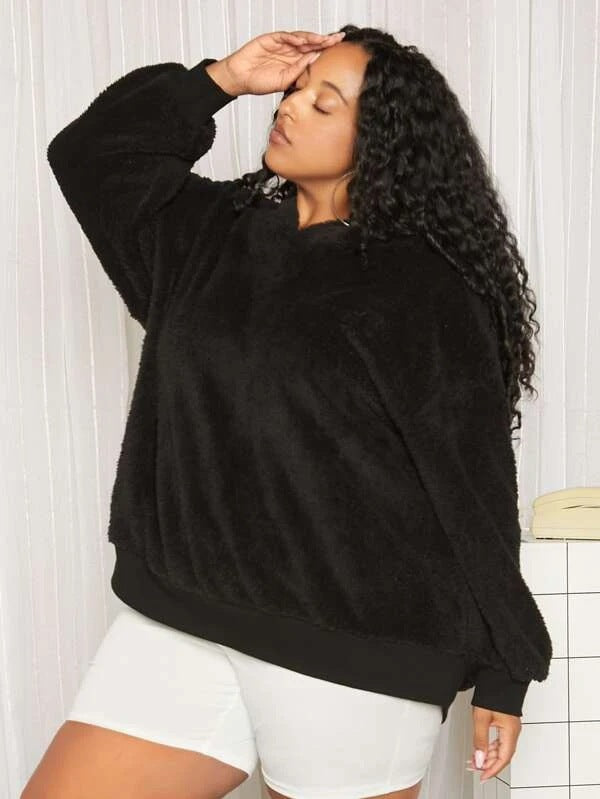 Damen Hoodie Oversized mit Hasenohren Weich Norvielle