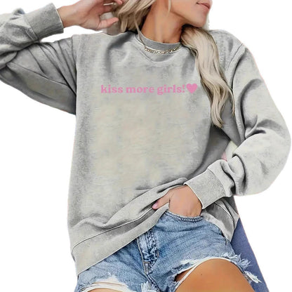 Damen Sweatshirt Lässig Mit Schriftzug Norvielle