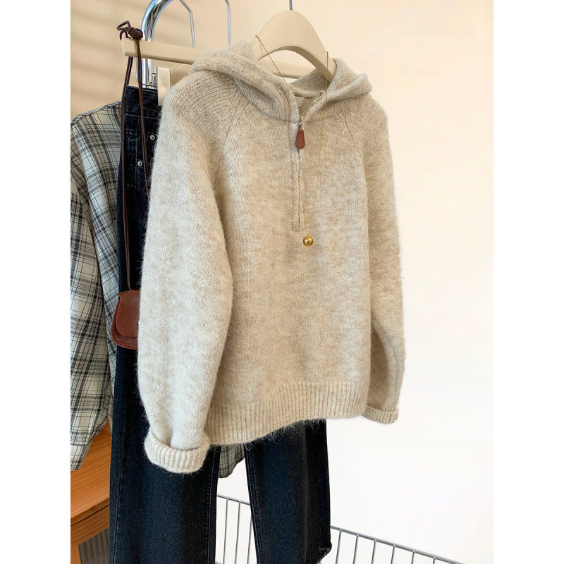 Damen Hoodie Kuschelig Halbzipp Norvielle - Norvielle