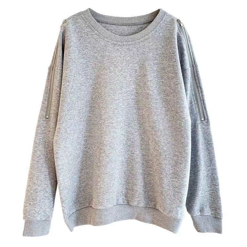 Damen Oversized Pullover Offene Schultern Modern Design