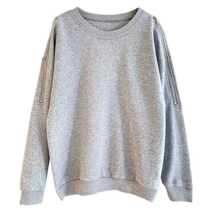 Damen Oversized Pullover Offene Schultern Modern Design