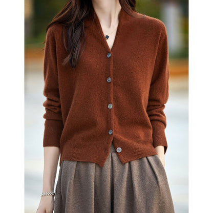 Damen Cardigan Knopfverschluss Weich Norvielle