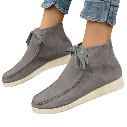 Damen Mokassins Wildleder Elastische Sohle