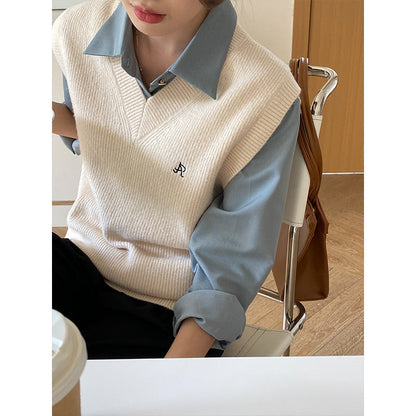 Damen Strickpullover V-Ausschnitt Feinripp Norvielle