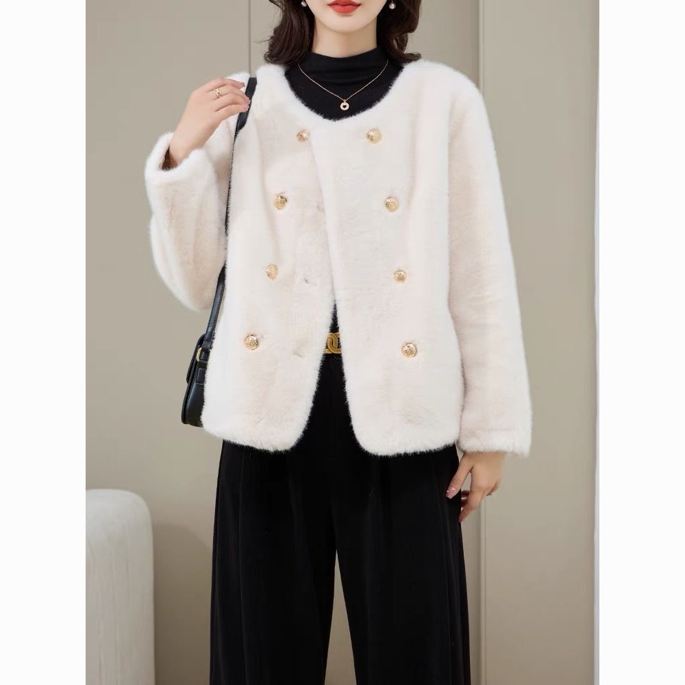 Damen Softjacke mit Knöpfen Elegant Norvielle