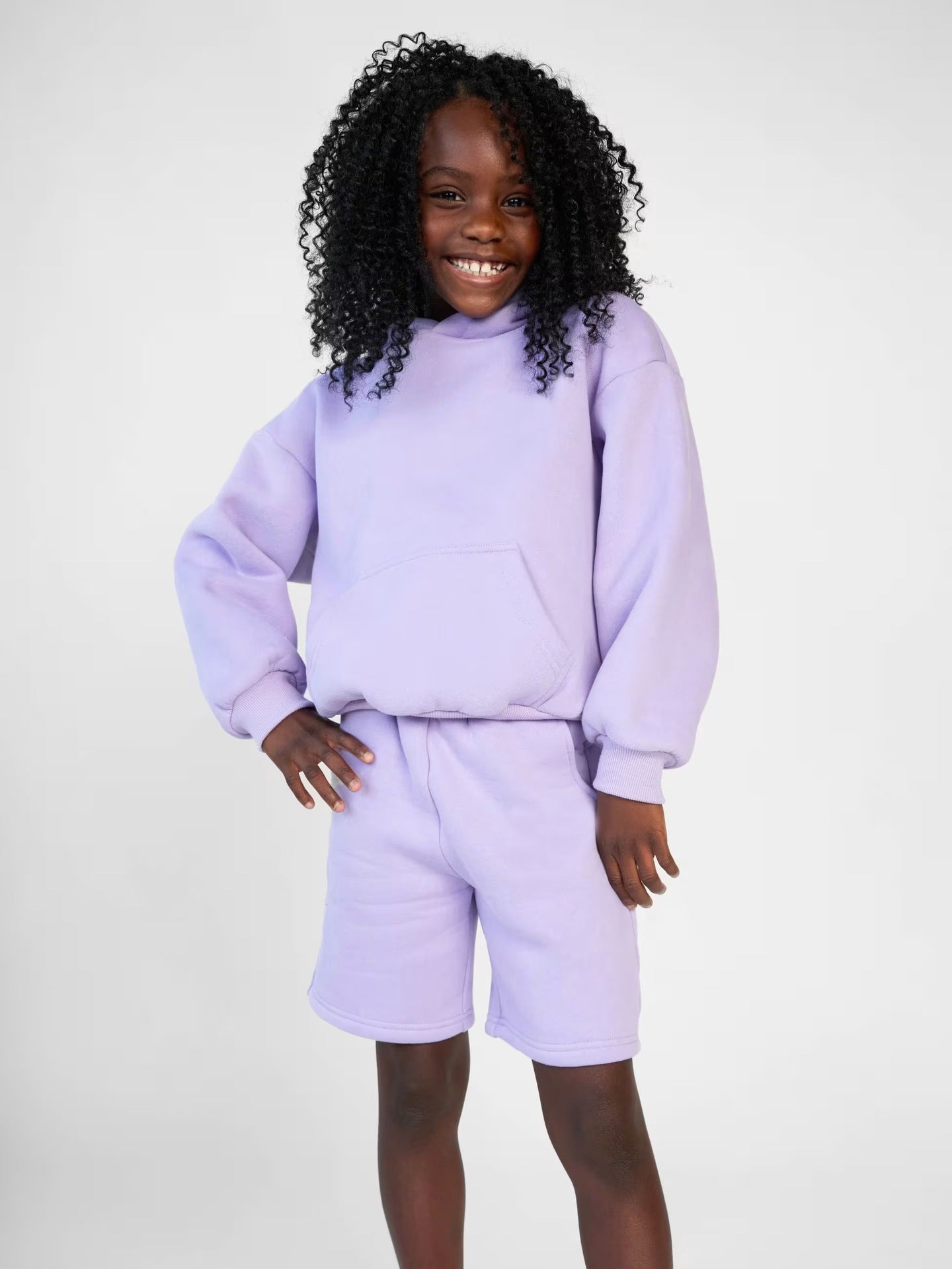Damen Sportliches Kurzarm-Set mit Kapuze und Shorts