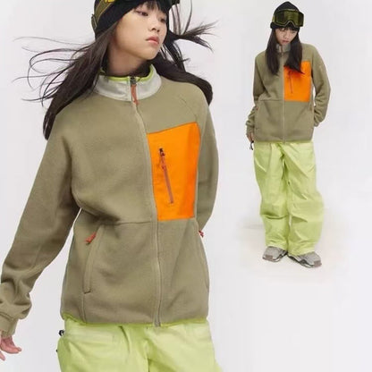 Damen Outdoor-Jacke Funktionstaschen Reißverschluss Norvielle