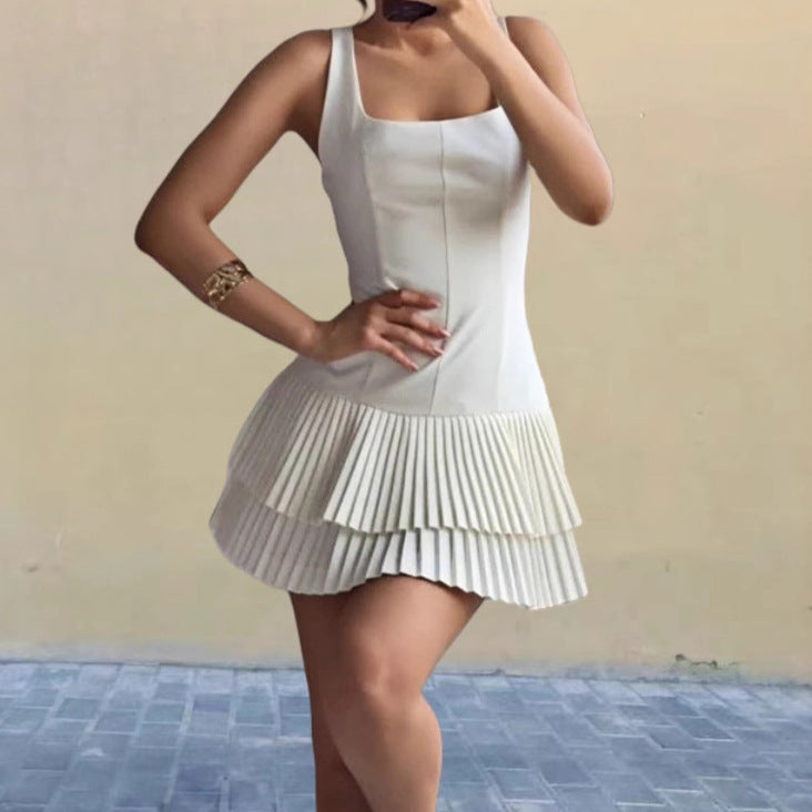 Damen Kurzkleid Fließend Rüschendetails Norvielle - Norvielle